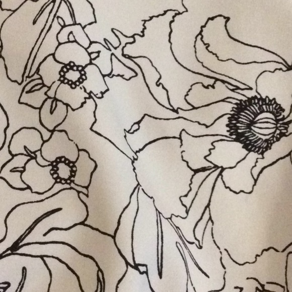 Ann Taylor Loft Gray & Black Floral A-Line Dress - Picture 7 of 8